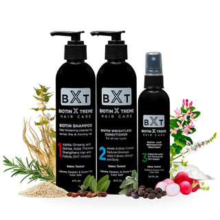 Biotin Shampoo, Biotin Keratin Conditioner, and Hair Restoration Spray serum DHT Blocker - 15% Off