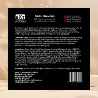 Natural Biotin Shampoo for Hair Growth & Thinning Hair: For Men & Women